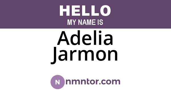 Adelia Jarmon