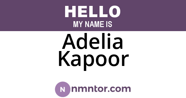 Adelia Kapoor
