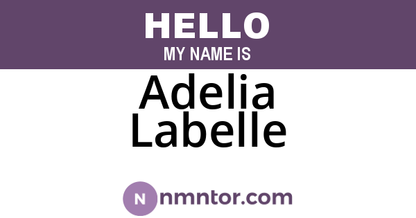 Adelia Labelle