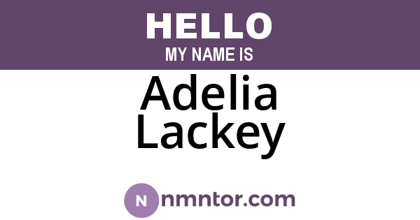 Adelia Lackey