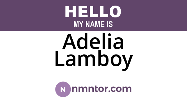 Adelia Lamboy