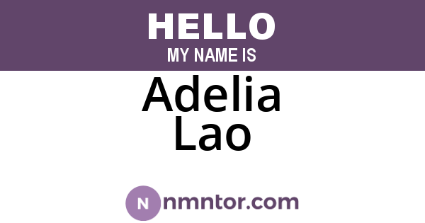 Adelia Lao
