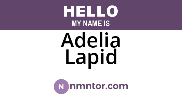 Adelia Lapid