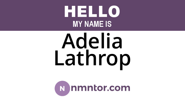 Adelia Lathrop