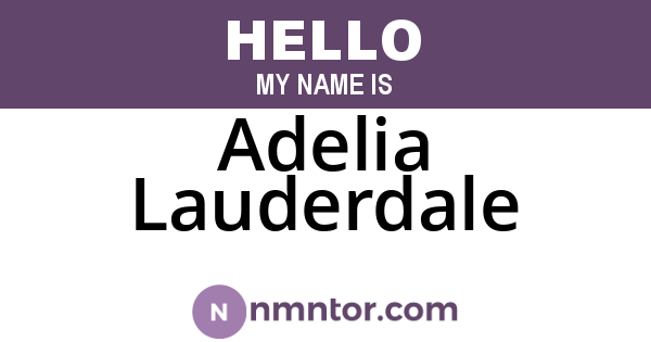 Adelia Lauderdale