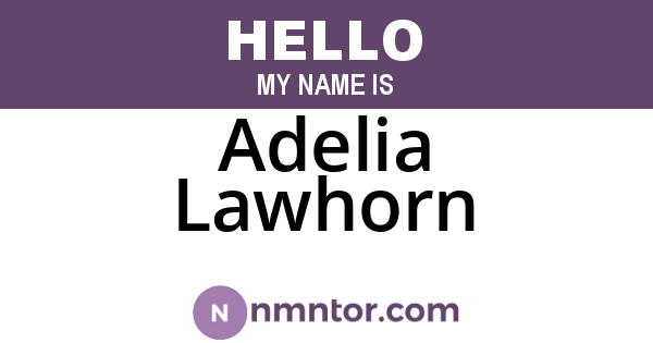 Adelia Lawhorn