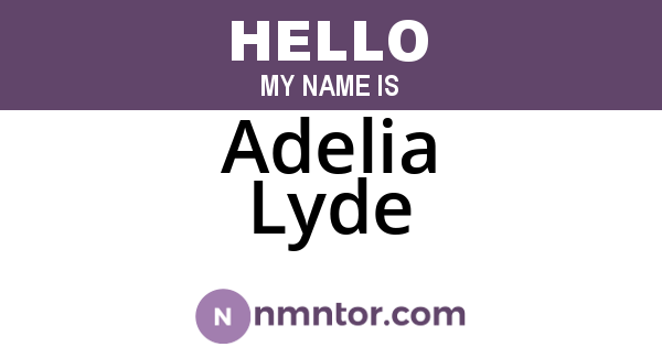Adelia Lyde
