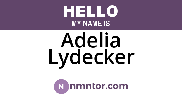 Adelia Lydecker