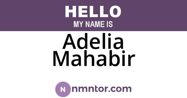 Adelia Mahabir