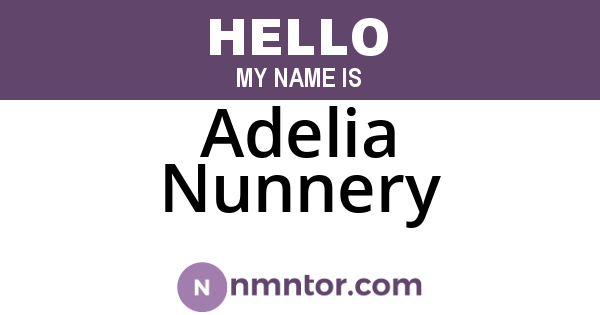 Adelia Nunnery