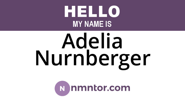 Adelia Nurnberger