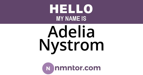 Adelia Nystrom