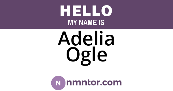 Adelia Ogle