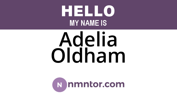Adelia Oldham
