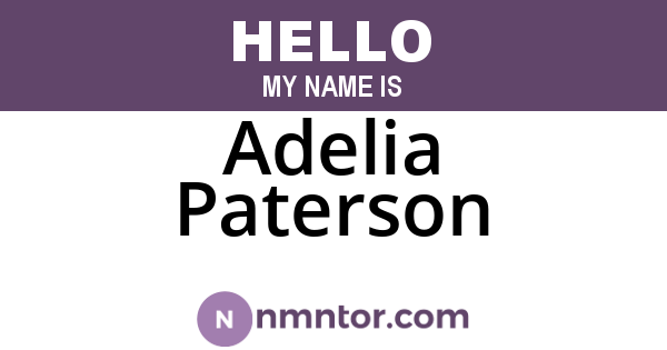 Adelia Paterson