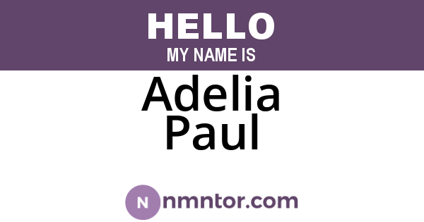 Adelia Paul