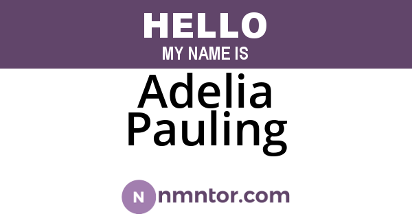 Adelia Pauling