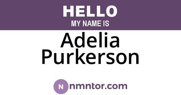 Adelia Purkerson