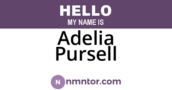 Adelia Pursell