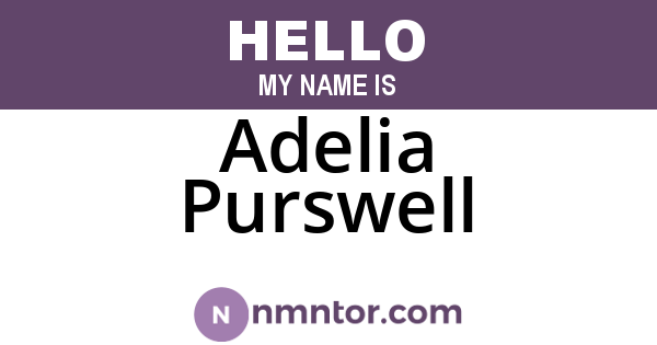Adelia Purswell