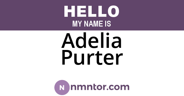 Adelia Purter