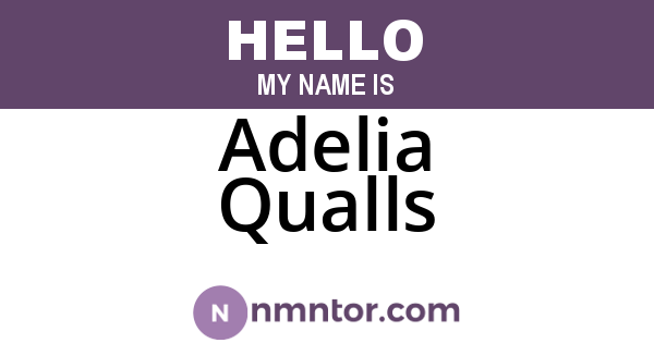 Adelia Qualls