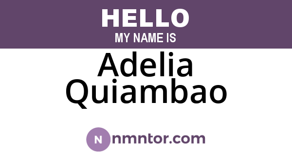 Adelia Quiambao