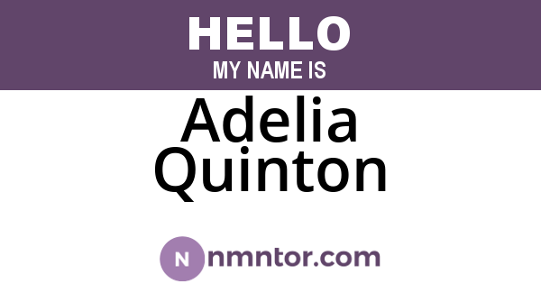 Adelia Quinton