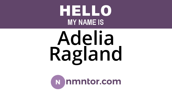 Adelia Ragland
