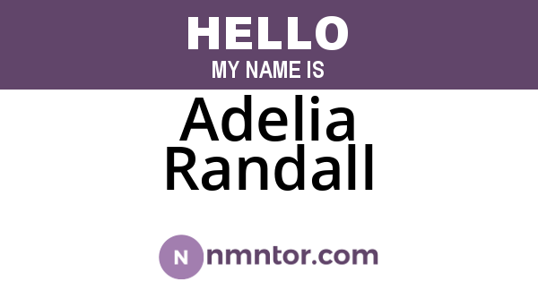 Adelia Randall