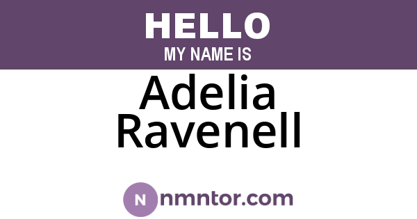 Adelia Ravenell