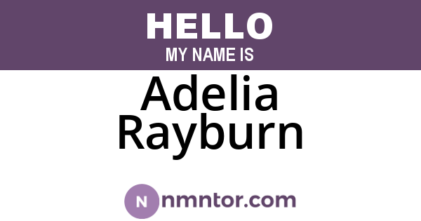 Adelia Rayburn