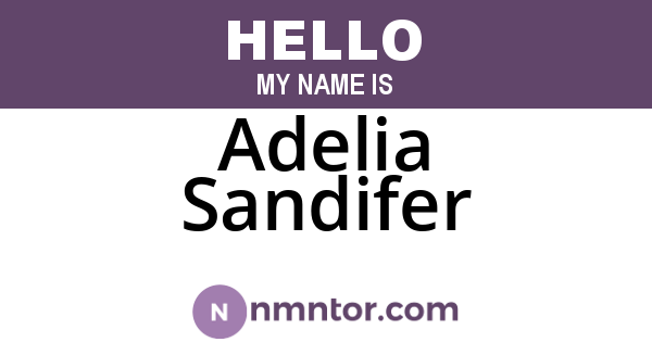 Adelia Sandifer