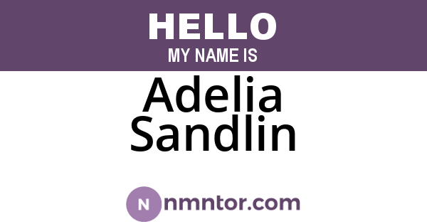 Adelia Sandlin