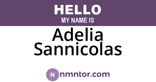 Adelia Sannicolas