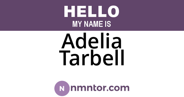 Adelia Tarbell
