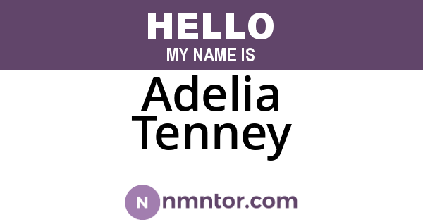 Adelia Tenney