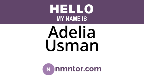 Adelia Usman
