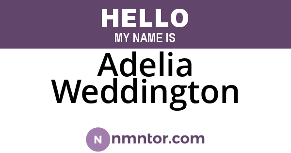 Adelia Weddington