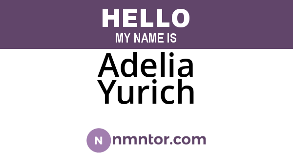 Adelia Yurich