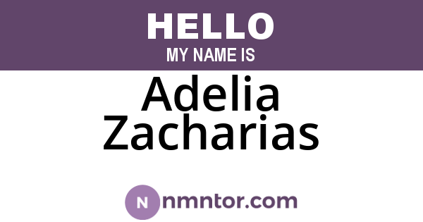Adelia Zacharias