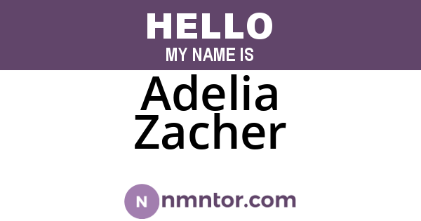Adelia Zacher