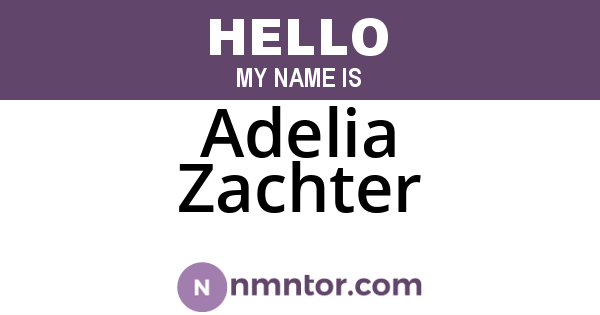 Adelia Zachter