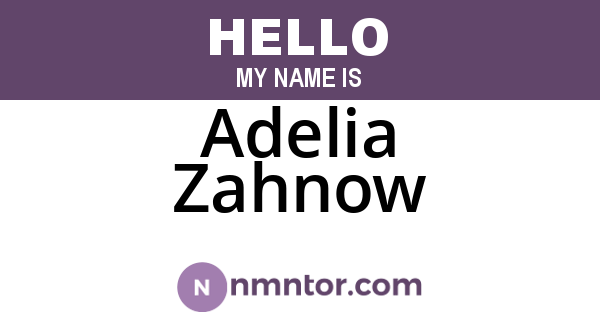 Adelia Zahnow