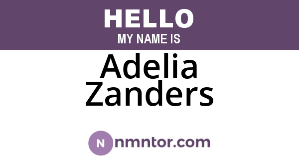Adelia Zanders
