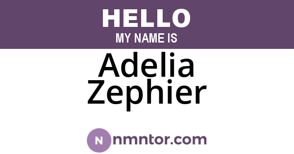 Adelia Zephier