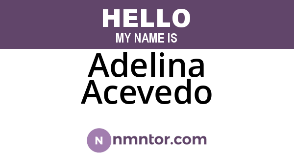 Adelina Acevedo