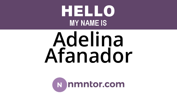 Adelina Afanador