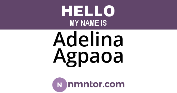 Adelina Agpaoa