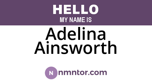 Adelina Ainsworth